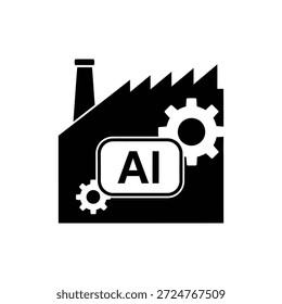 Factory Building with AI Elements Industrial Technology Icon