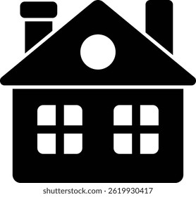 Factory Building Black Vector Icon