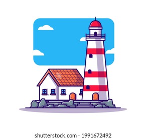 Factory Building Cartoon Vector Illustration. Buildings Icon Concept Isolated Premium Vector