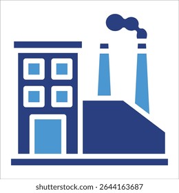Factory Building Icon Element For Design