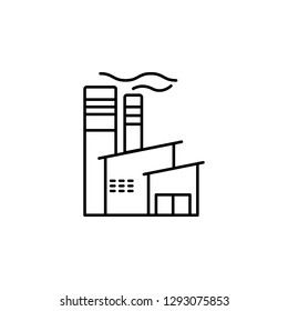 factory, building icon. Element of production icon for mobile concept and web apps. Thin line factory, building icon can be used for web and mobile
