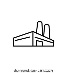 factory building icon, illustration design