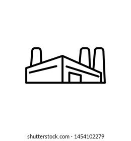 factory building icon, illustration design