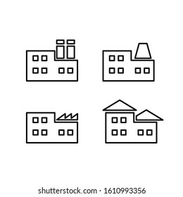 Factory building icon ,industrial icon
