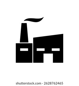 factory building icon, modern vector isolated on white background.