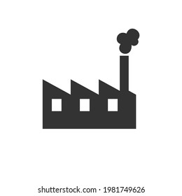 icono de creación de fábrica en fondo blanco