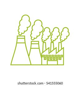 factory building icon over white background. vector illustration