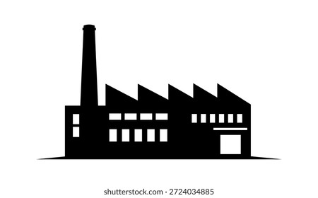 Icono de construcción de fábrica silueta Libre de regalías Vector gráfico	
