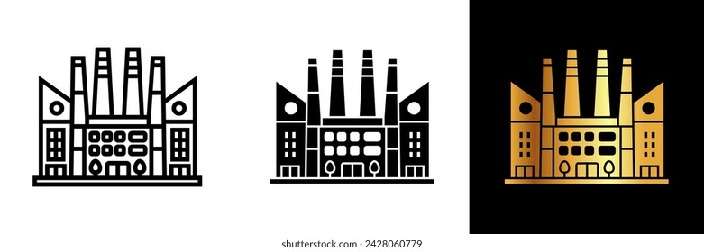 the Factory Building icon signifies industrial prowess, manufacturing capabilities, and the dynamic nature of production facilities.