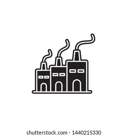 factory, building icon. Simple glyph, flat vector of Buildings icons for UI and UX, website or mobile application