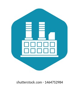 Factory building icon. Simple illustration of factory building vector icon for web