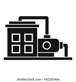 Factory building icon. Simple illustration of factory building vector icon for web