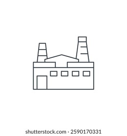 Factory Building icon symbol vector illustration isolated on white background