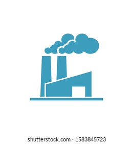 Factory building icon. Vector illustration can be used for topics industry, energy, refinery, pollution