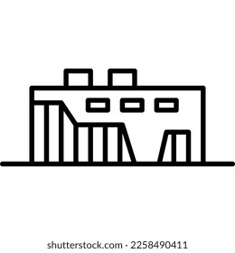 Factory Building Illustration Logo Illustration Vector Icon
