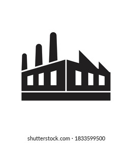  factory building industrial vector icon illustration design