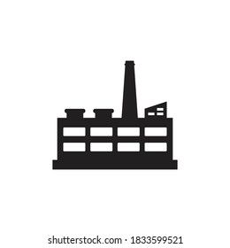  factory building industrial vector icon illustration design