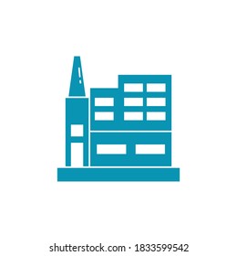  factory building industrial vector icon illustration design