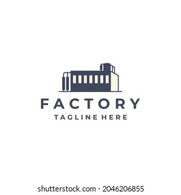 Logo für Fabrikgebäude. Modernes Design für Industrielogo 