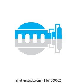 Factory building logo icon template