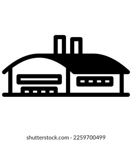 Icono de Ilustración del logotipo de construcción de fábrica

