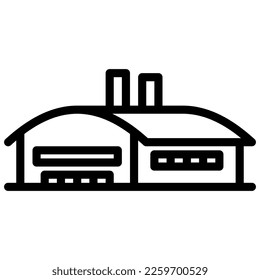 Icono de Ilustración del logotipo de construcción de fábrica
