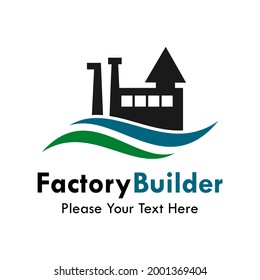 Factory building logo template illustration