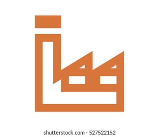 factory building skyscraper skyline cityscape image vector icon logo