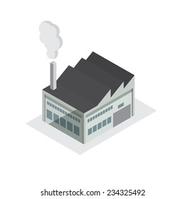 Factory Building Small Model Design Isometric View