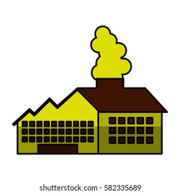 factory building with smoke icon