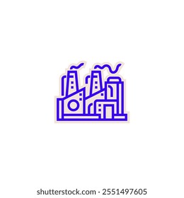 Factory Building Solid Icon. linear style sign for mobile concept and web design. Outline vector icon. Symbol, logo illustration. Vector graphic