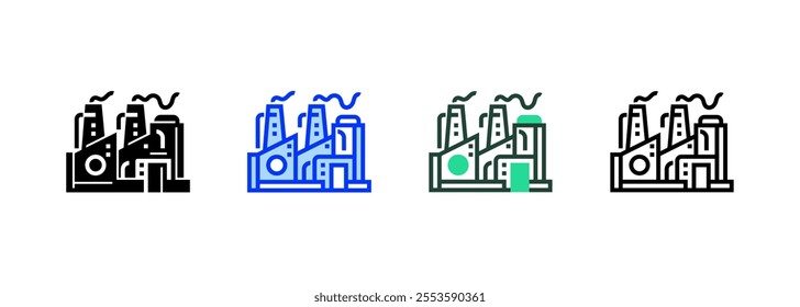 Factory Building Solid Icon. linear style sign for mobile concept and web design. Outline vector icon. Symbol, logo illustration. Vector graphic