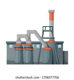 Factory building vector icon.Cartoon vector icon isolated on white background factory building.