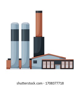 Factory building vector icon.Cartoon vector icon isolated on white background factory building.