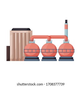 Factory building vector icon.Cartoon vector icon isolated on white background factory building.