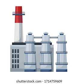 Factory building vector icon.Cartoon vector icon isolated on white background factory building.