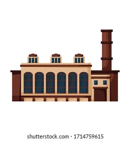 Fabrikgebäude Vektorillustration Symbol.Vektorillustration-Symbol einzeln auf weißem Hintergrund Fabrikgebäude.