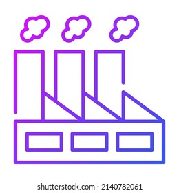ilustración vectorial de construcción de fábrica aislada en fondo blanco. Concepto de negocios de arquitectura.
