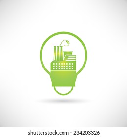  factory in bulb, go green concept