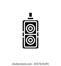 Factory Button Filled Icon Vector Illustration