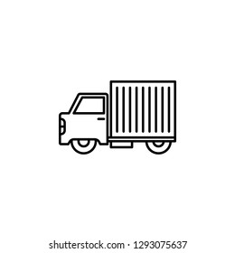 factory, car, truck icon. Element of production icon for mobile concept and web apps. Thin line factory, car, truck icon can be used for web and mobile