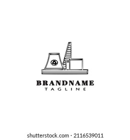 factory cartoon design logo icon modern vector illustration