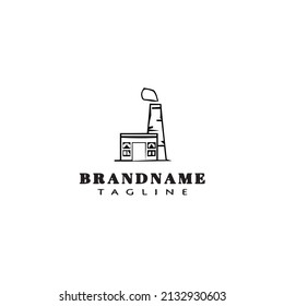 factory cartoon design logo template icon modern vector illustration