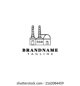 icono de plantilla de logotipo de diseño de caricatura de fábrica ilustración vectorial moderna