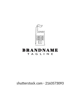 factory cartoon design logo template icon modern vector illustration