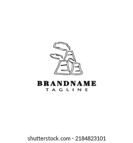 factory cartoon design logo template icon modern vector illustration