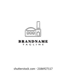 icono de plantilla de logotipo de diseño de caricatura de fábrica ilustración vectorial moderna