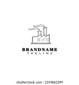 factory cartoon design logo template icon modern vector illustration