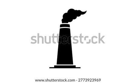 Factory Chimney Icon Industrial Smoke Stack