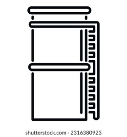 Factory chimney icon outline vector. Smoke roof. Stack fire